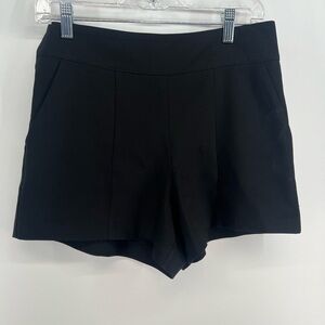Glam black high waisted tailored shorts with pockets size medium